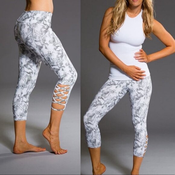 NWT Onzie High Rise Weave Capri Jedi Leggings Size M/L New With Tags Bohemian L - Picture 2 of 10